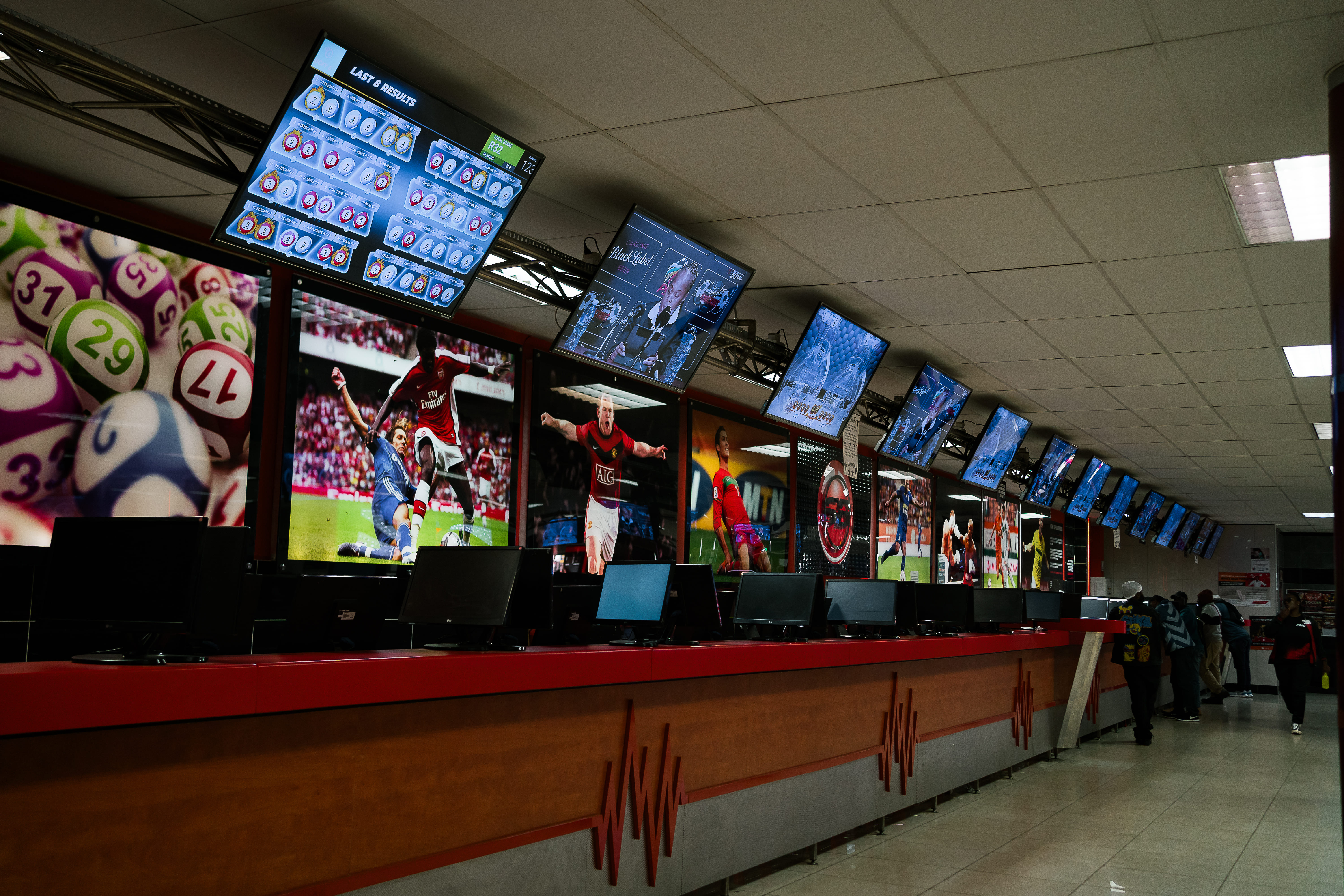 Digital screen in mall landscape
